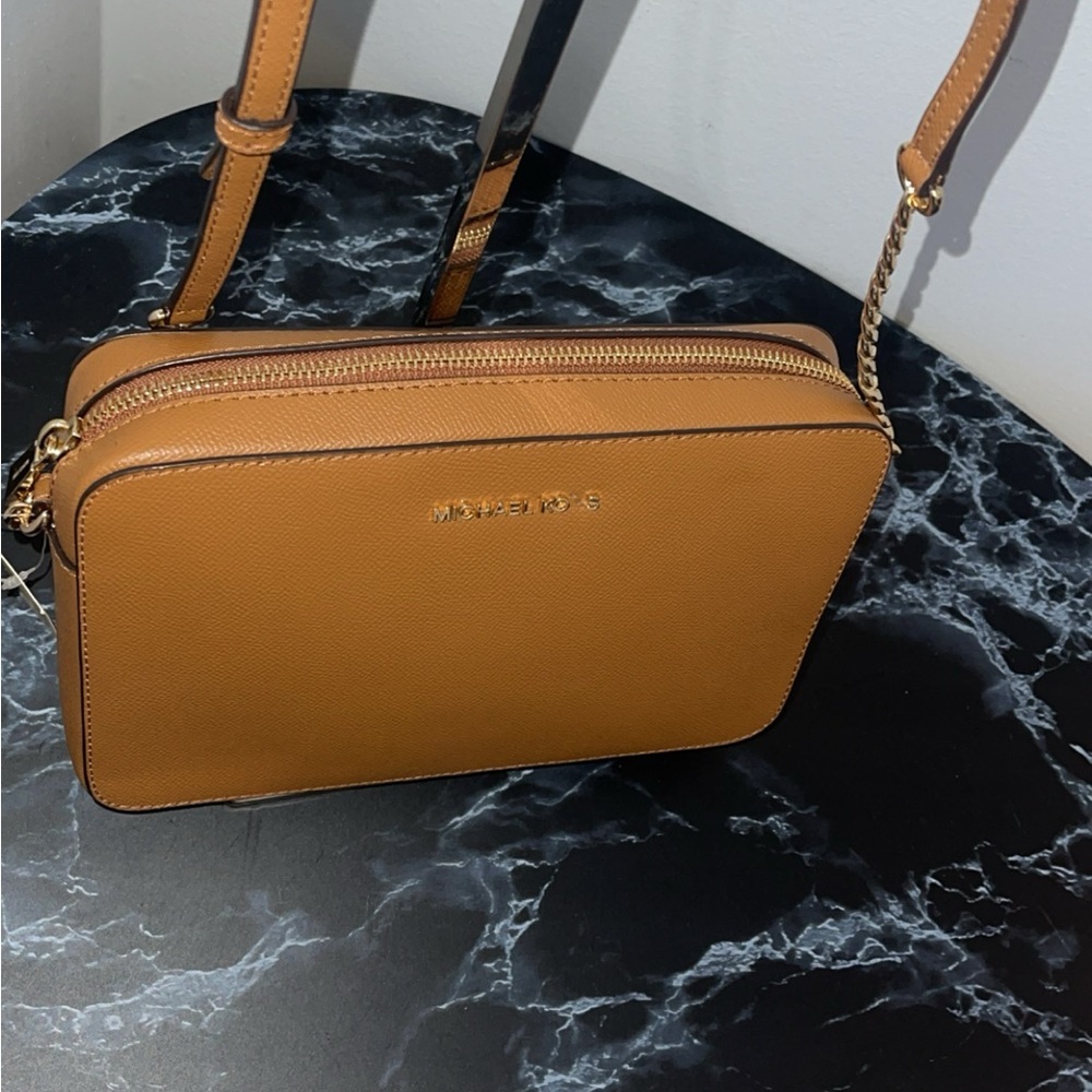 MICHAEL KORS Crossbody Bag JS Large Saffiano Leather Acorn NEW - Minor Damage - Picture 9 of 12